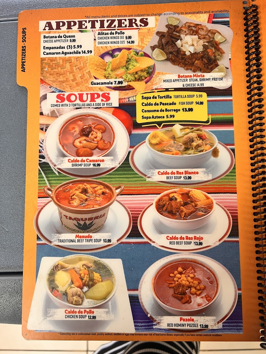 Taqueria Michoacana Menu - Image 2